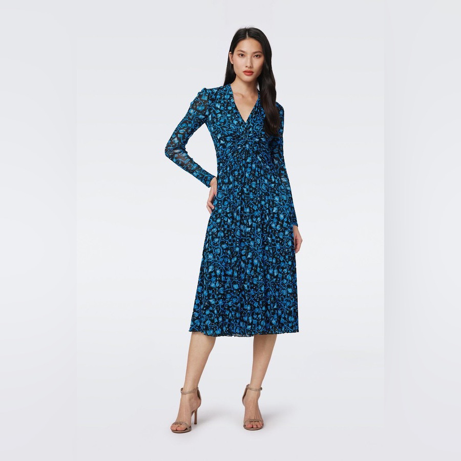 Nwt $458 Diane Von Furstenberg Burton Mesh Dress